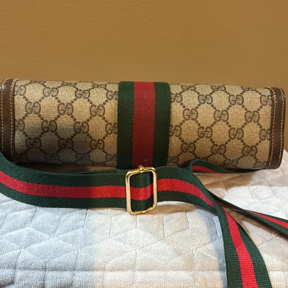 Gucci Ophidia Cherry Clutch-EUC Velcro Closure Added D Rings & Unbranded Strap - Picture 13 of 15